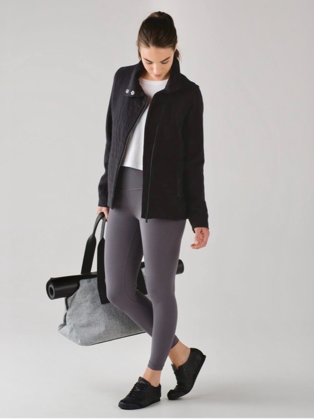 LULULEMON Womens BE TRUE Quilted Asymmetrical Zip Jacket